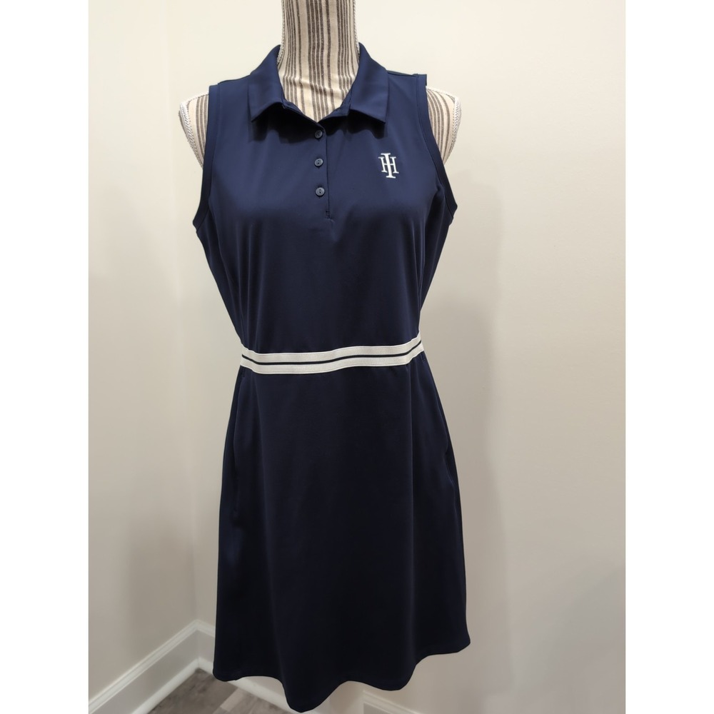 Under‎ Armour Golf/Athletic Dress Navy and White Size Large Preppy Coquettish